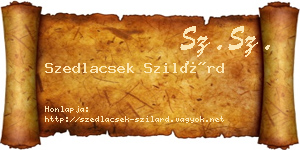 Szedlacsek Szilárd névjegykártya